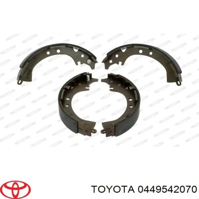 0449542070 Toyota Колодки гальмівні задні, барабанні