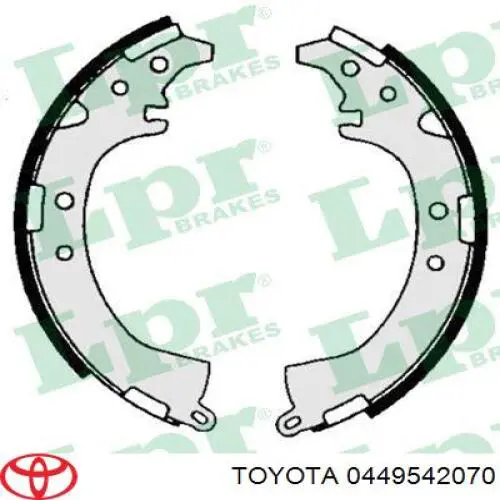 Колодки гальмові задні, барабанні Toyota 0449542070 ціна, від 35.92 USD