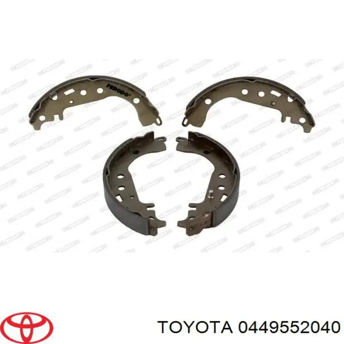 Колодки гальмові задні, барабанні Toyota 0449552040 ціна, від 16.68 USD