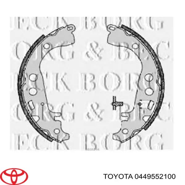 Купити 0449552100 Toyota Колодки гальмові задні, барабанні