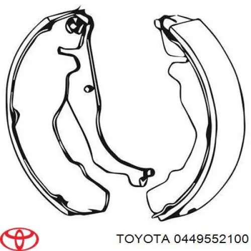 0449552100 Toyota колодки гальмові задні, барабанні