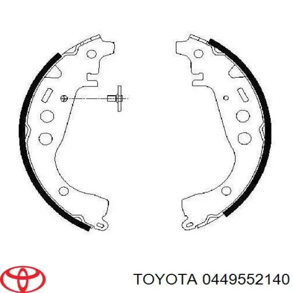 Колодки гальмові задні, барабанні 449552140 Toyota