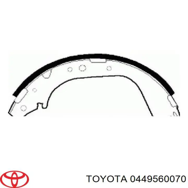 Колодки гальмові задні, барабанні Toyota 0449560070 ціна, від 37.99 USD