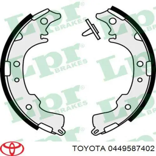 Колодки гальмові задні, барабанні 0449587402 Toyota