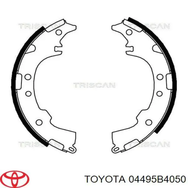 Колодки гальмові задні, барабанні Toyota 04495B4050 ціна, від 29.63 USD