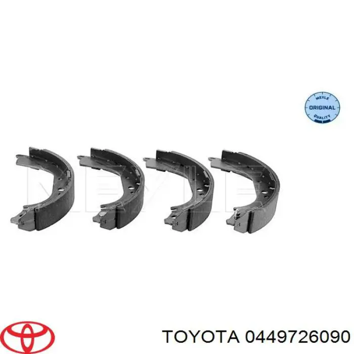 Колодки гальмові задні, барабанні 0449726090 Toyota