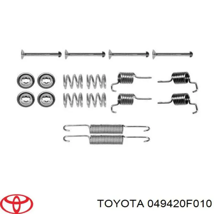 Монтажний комплект задніх барабанних колодок Toyota 049420F010 ціна, від 4.85 USD