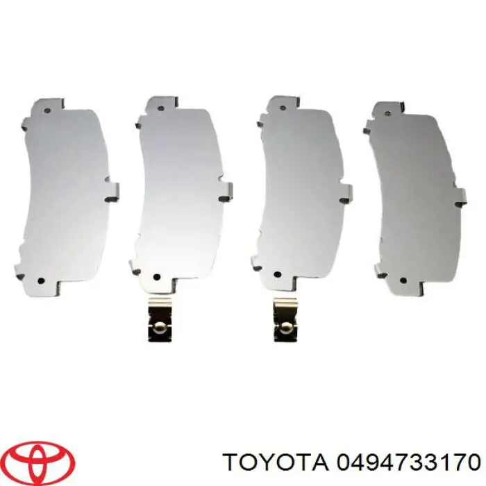 Ремкомплект передніх гальм 0494733170 Toyota