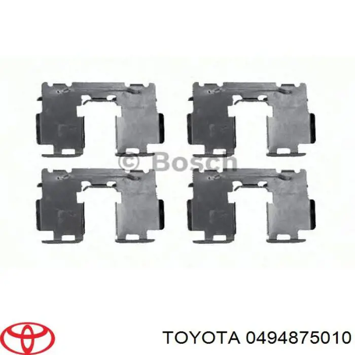 494875010 Toyota комплект пружинок кріплення дискових колодок, задніх