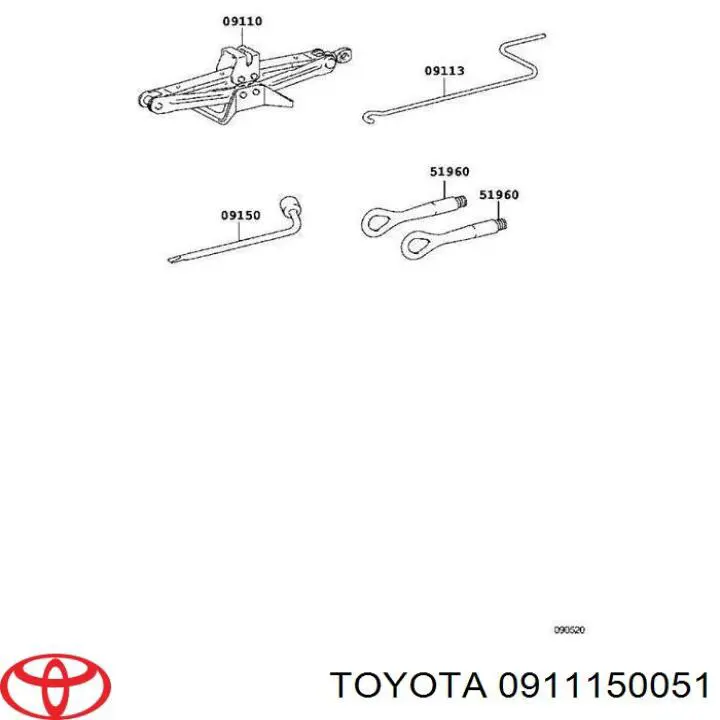 Купити 0911150051 Toyota Домкрат