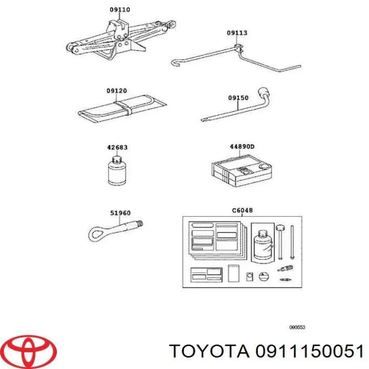 Домкрат 0911150051 Toyota