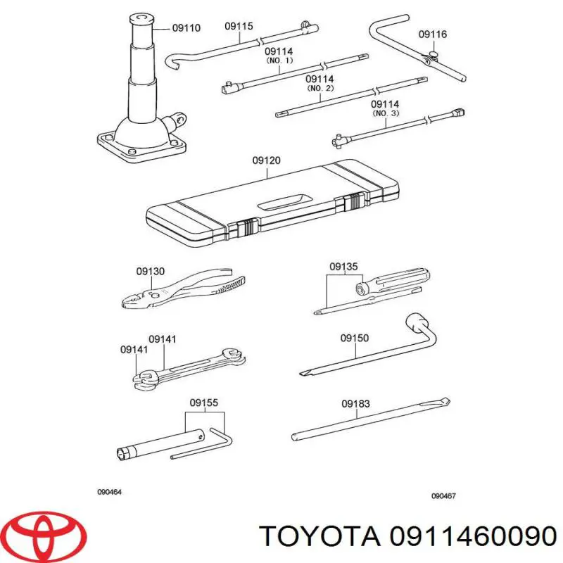  Toyota 0911460090 ціна, від  USD