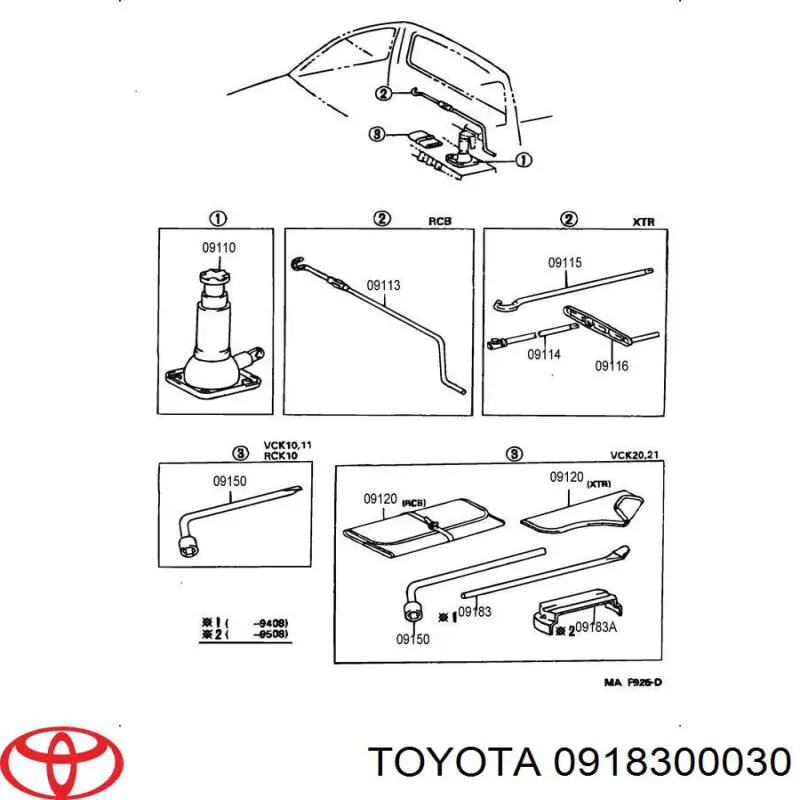  Toyota 0918300030 ціна, від  USD