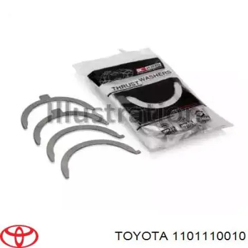 1101110010 Toyota півкільце підпірне (розбігу колінвала, STD, комплект)