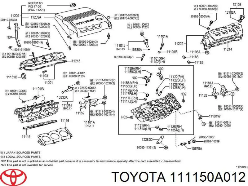 111150A012 Toyota 
