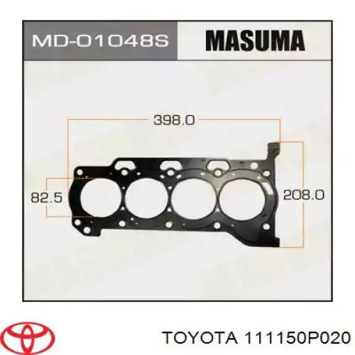 Купити 111150P020 Toyota Прокладка головки блока циліндрів (ГБЦ), права