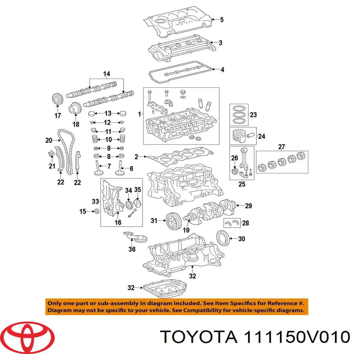 Прокладка ГБЦ Toyota 111150V030 ціна, від 43.89 USD