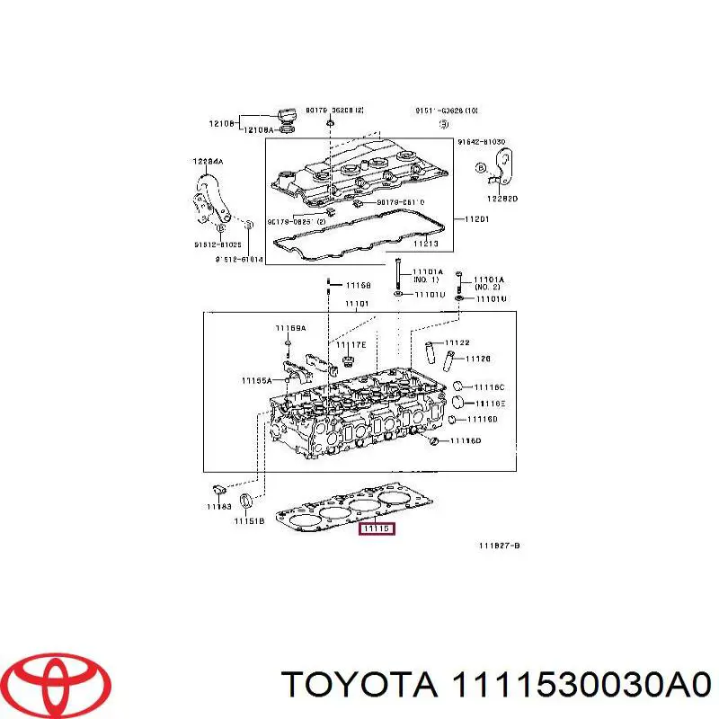 Купити 111150L021A0 Toyota Прокладка ГБЦ