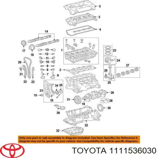 Купити 111150V030 Toyota Прокладка ГБЦ