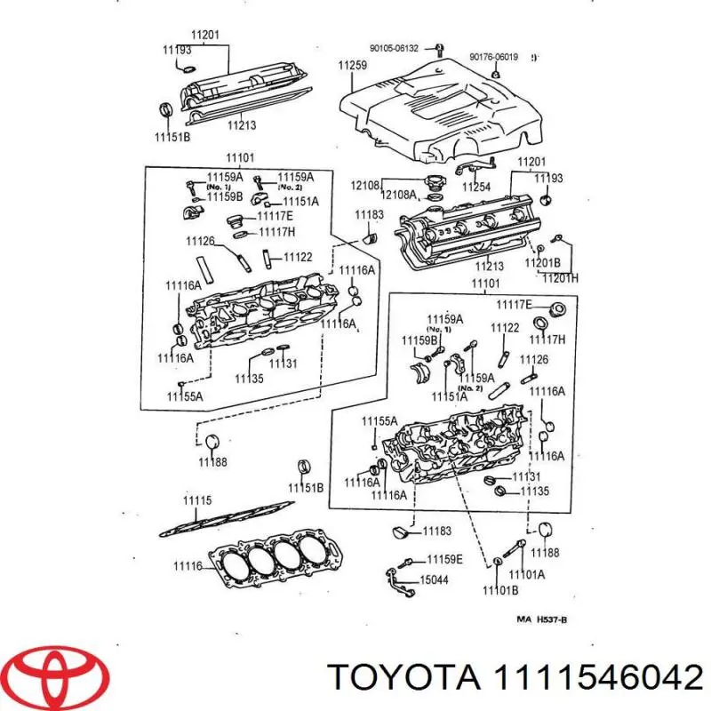 Прокладка ГБЦ Toyota 1111546042 ціна, від 75.78 USD