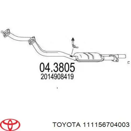 Купити 111156704003 Toyota Прокладка ГБЦ