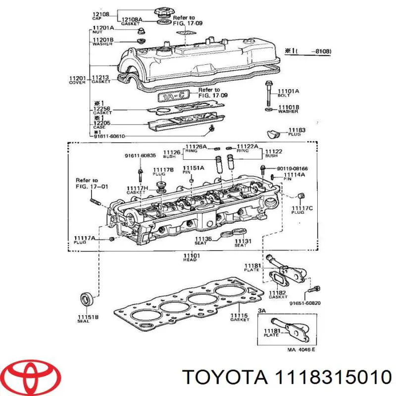 Заглушка клапанної кришки Toyota Carina 2 (T15) (Тойота Каріна)
