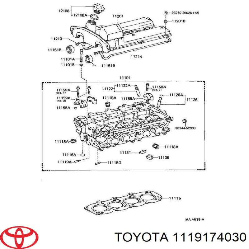 Стакан свічки запалювання Toyota 1119174030 ціна, від 22.80 USD
