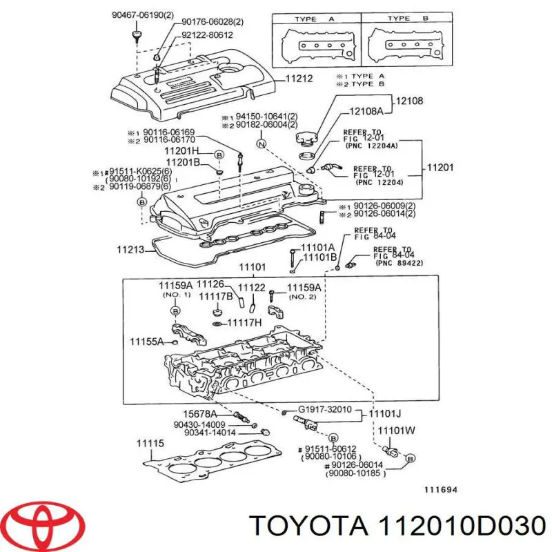 112010D030 Toyota Кришка двигуна
