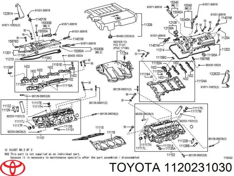 Кришка клапанна, ліва Toyota 1120231030 ціна, від 50.66 USD