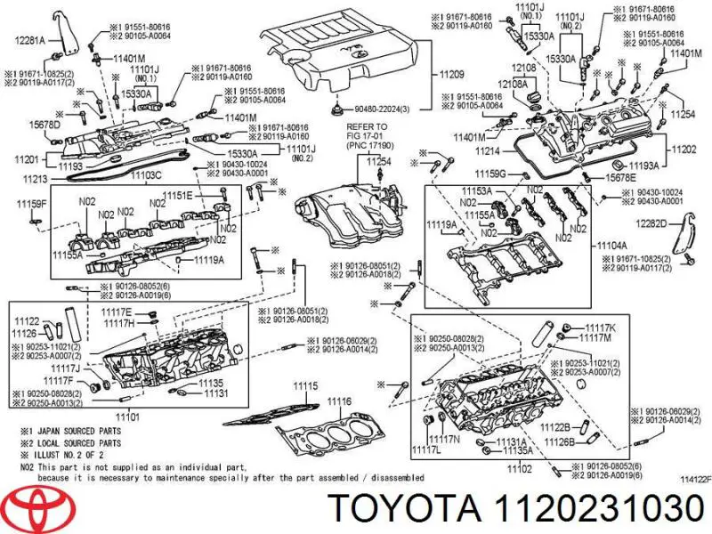 Купити 1120231030 Toyota Кришка клапанна, ліва