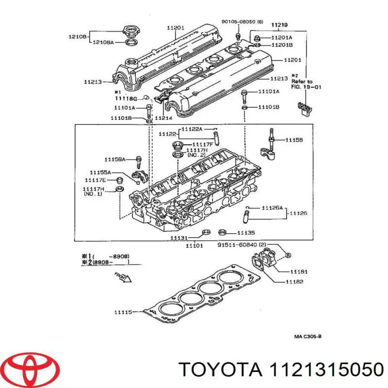 1121315050 Toyota прокладка клапанної кришки двигуна