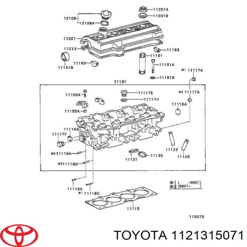 1121315071 Toyota прокладка клапанної кришки двигуна