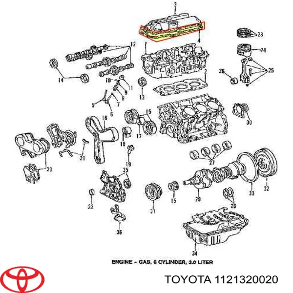 Купити 1121320020 NIPPON MOTORS Прокладка клапанної кришки, права