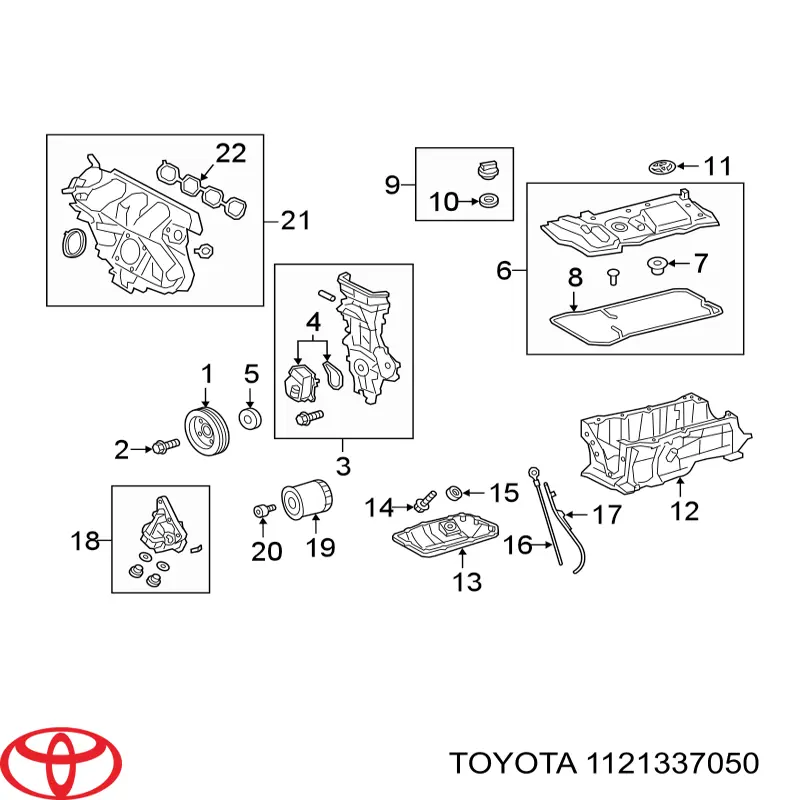 1121337050 Toyota Прокладка кришки горловини, маслозаливної