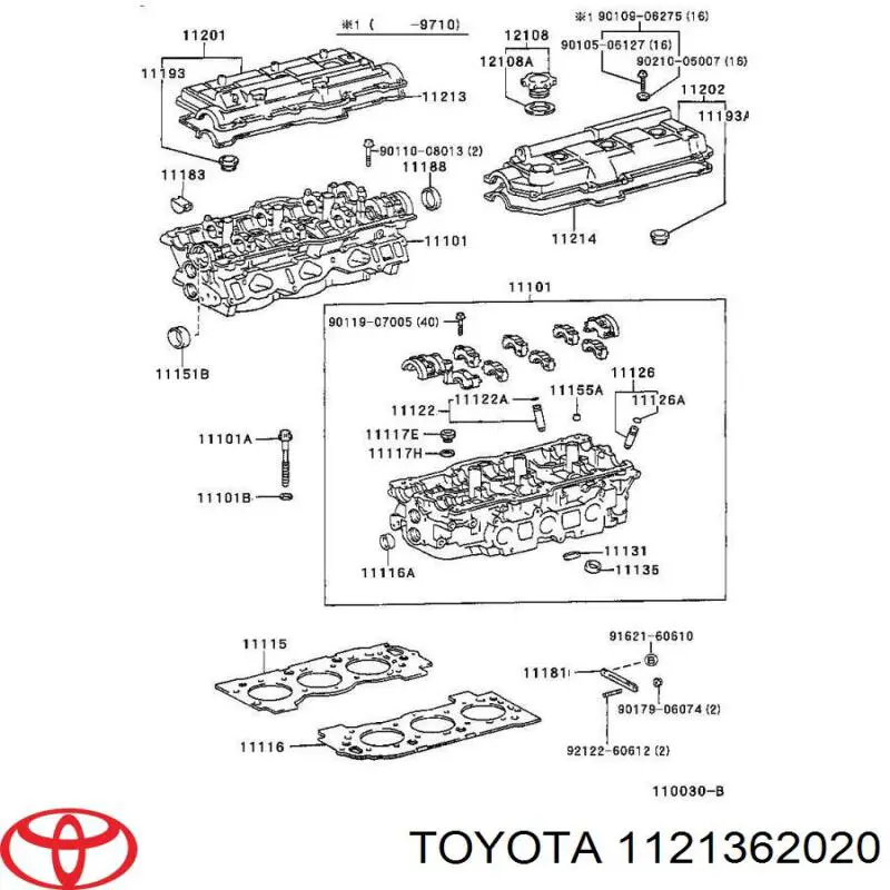 1121362020 Toyota прокладка клапанної кришки двигуна