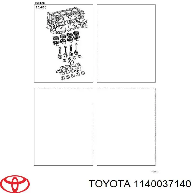 Блок циліндрів Toyota 1140037140 ціна, від  USD