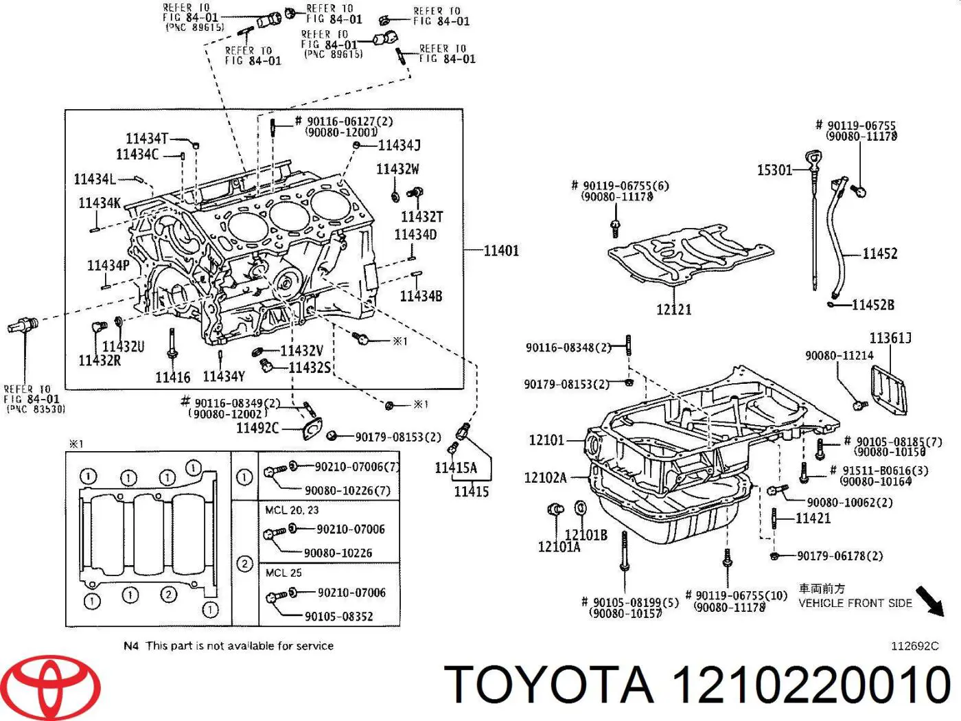Піддон масляний картера двигуна, нижня частина 1210220010 Toyota