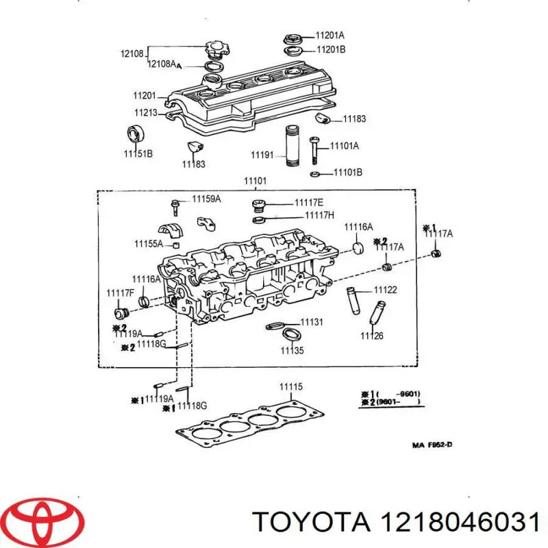 1218046031 Toyota кришка маслозаливной горловини
