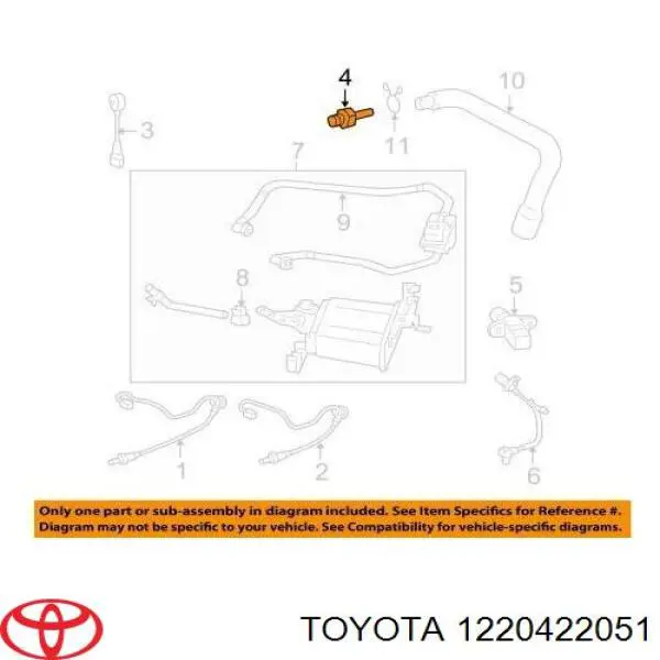 Клапан PCV (вентиляції картерних газів) Toyota Corolla VERSO (R10) (Тойота Королла)