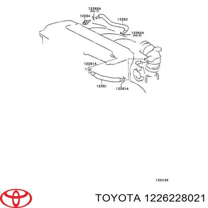 Купити 1226228020 Toyota Шланг для видалення повітря