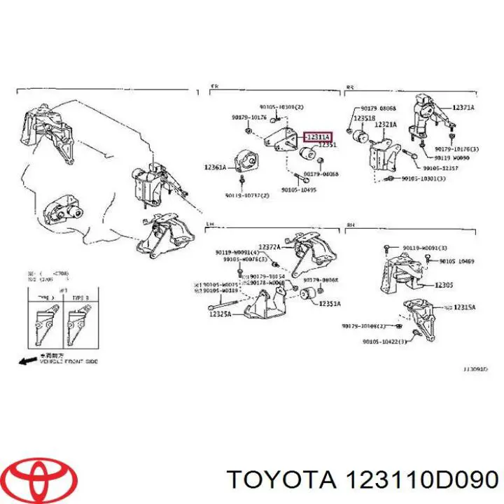  123110D090 Toyota