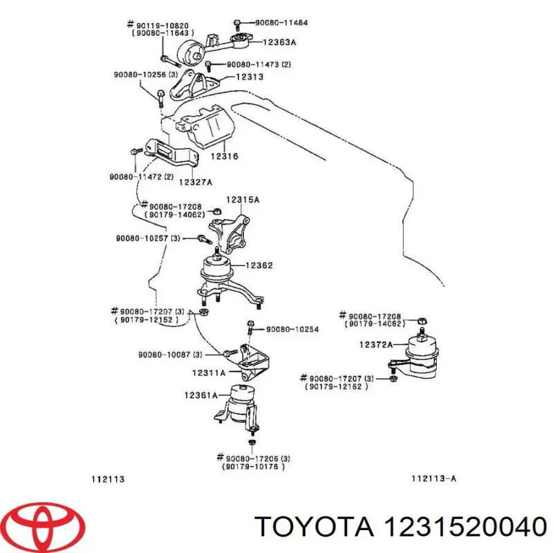  Toyota 1231520040 ціна, від 11.26 USD
