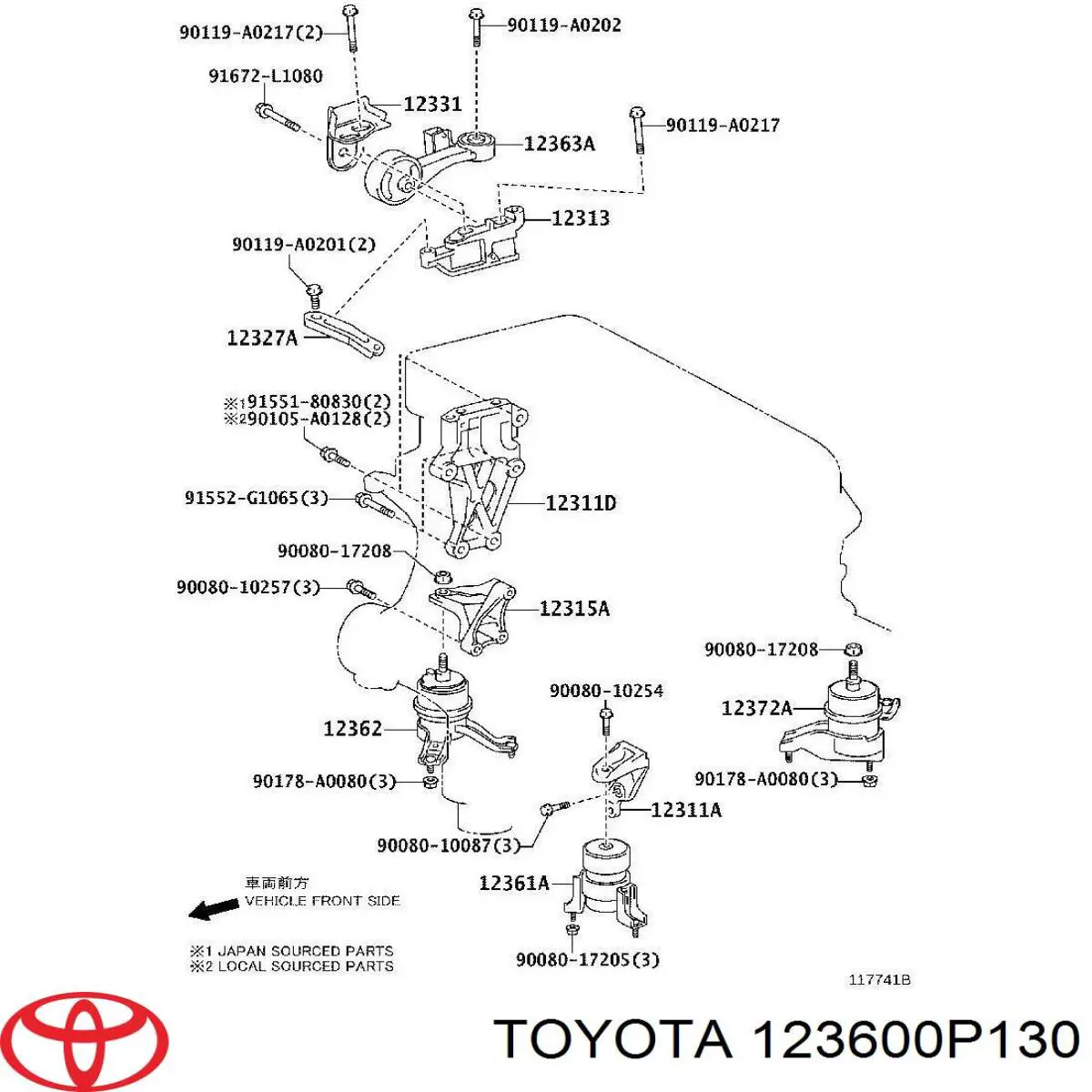  123600P130 Toyota