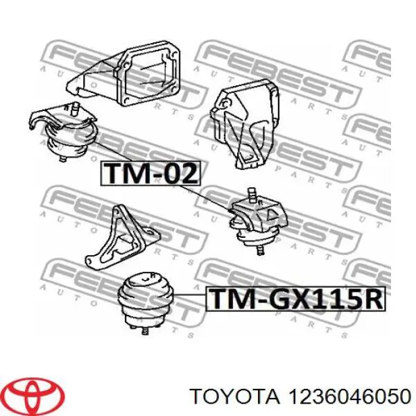 Купити 1236046050 Toyota Подушка (опора) двигуна ліва/права