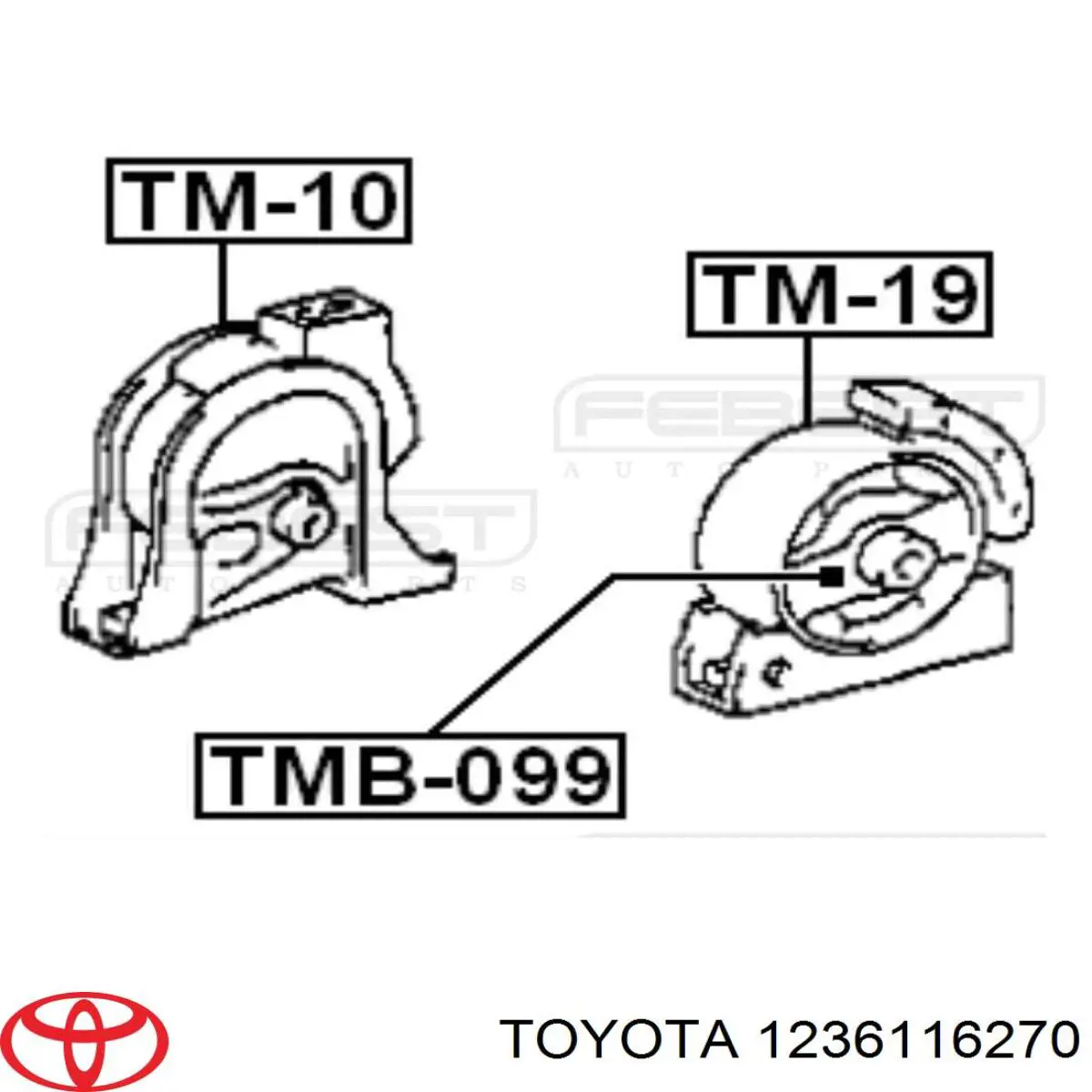 Купити 1236116270 Toyota Подушка двигуна передня