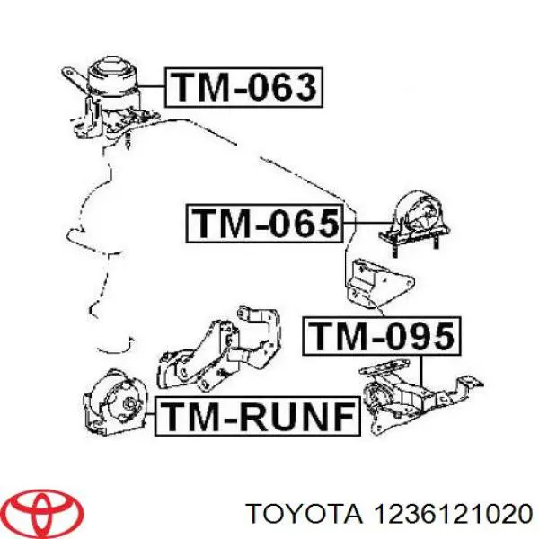 Купити 1236121020 Toyota Подушка двигуна передня
