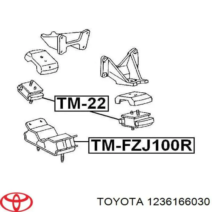 Купити 1236166030 Toyota Подушка двигуна передня