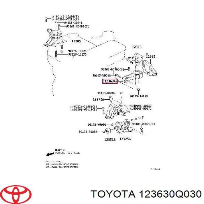  Toyota 123630Q030 ціна, від 128.75 USD