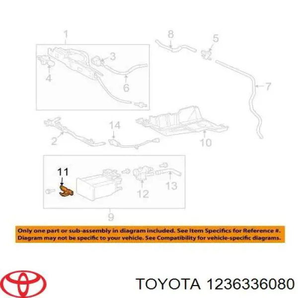Подушка (опора) двигуна, права верхня 1236336080 Toyota