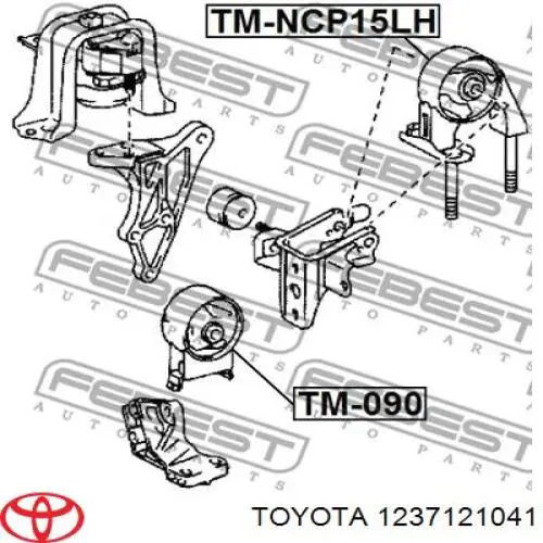 Купити 1237121041 Toyota Задня опора двигуна